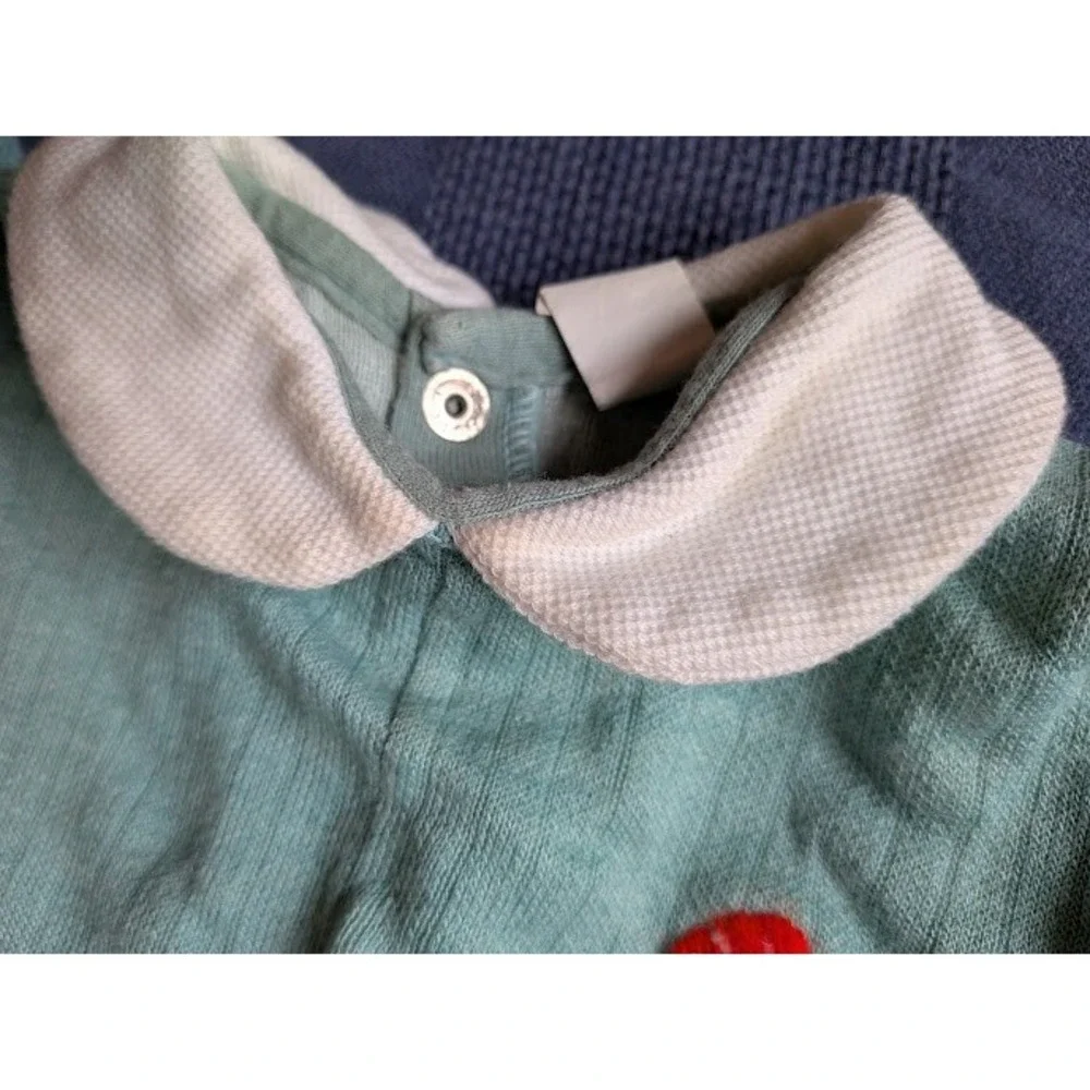 2 Baby Rompers Vintage Carters 6 Months Mushroom Toadstool Bug Flower 70s 80s